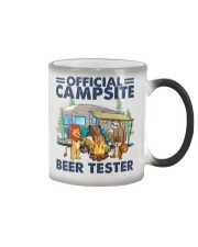 Camping Official Campsite Beer Tester Color Changing Mug tile
