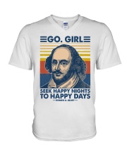 Book Go Girl V-Neck T-Shirt tile