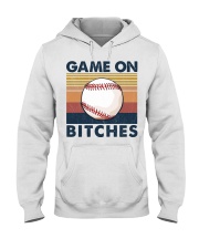 Baseball game On Hooded Sweatshirt front