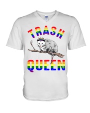 LGBT Trash Queen V-Neck T-Shirt tile