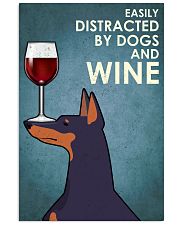 Dog Doberman And Wine 16x24 Poster front