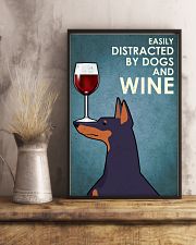 Dog Doberman And Wine 16x24 Poster lifestyle-poster-3