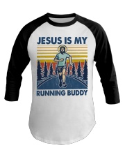 Running Jesus Is My Running Buddy Baseball Tee tile
