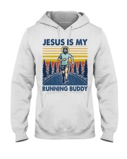 Running Jesus Is My Running Buddy Hooded Sweatshirt front