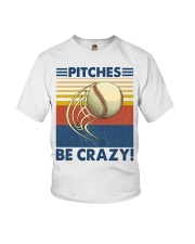 Baseball Pitches be Crazy Youth T-Shirt tile