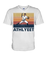 Baseball Athlyeet V-Neck T-Shirt tile