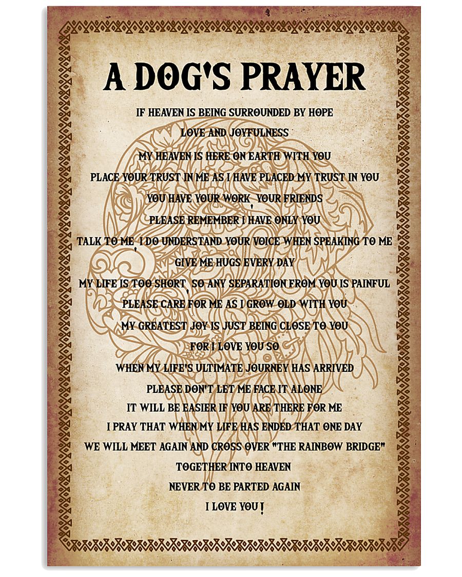 Dog Labrador A Dog's prayer 16x24 Poster