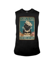 Cat Stay Safe Eat Cake Sleeveless Tee tile