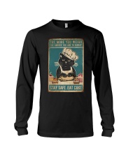 Cat Stay Safe Eat Cake Long Sleeve Tee tile