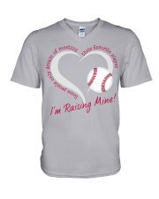 Baseball I'm Raising mine - Hoodie And T-shirt V-Neck T-Shirt tile