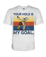 Golf Your Hole Is My Goal V-Neck T-Shirt tile