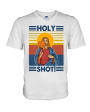 Basketball Holy Shot V-Neck T-Shirt tile