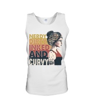 Nerdy dirty inked and curvy Unisex Tank tile