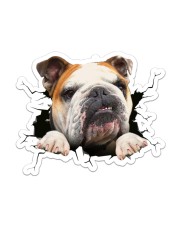 Funny bulldog breaking glass Sticker - Single (Vertical) front