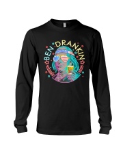 80s retro Ben Franklin drinking beer Long Sleeve Tee tile