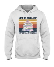 Reader Life Is Full Of Important Choices Hooded Sweatshirt tile
