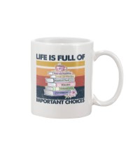 Reader Life Is Full Of Important Choices Mug tile