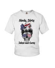 USA Nerdy Dirty Inked and Curvy Youth T-Shirt tile