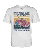 What's Part Of K2 P3 Don't You Understand V-Neck T-Shirt tile