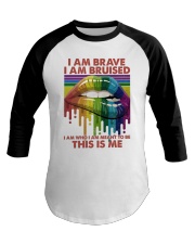 LGBTQ Pride I Am Who I Am Meant To Be This Is Me Baseball Tee tile