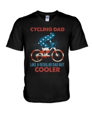 Cycling Dad Cooler V-Neck T-Shirt tile