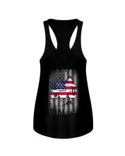 Tractor US Flag Back Ladies Flowy Tank tile