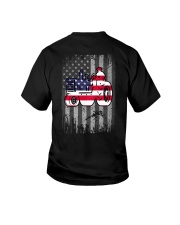 Tractor US Flag Back Youth T-Shirt tile