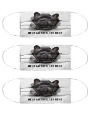 Six feet people Frenchie Cloth Face Mask - 3 Pack front
