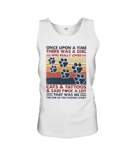 Once Upon A Time Girl Loved Cats and Tattoos Unisex Tank tile