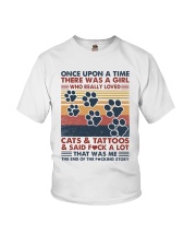 Once Upon A Time Girl Loved Cats and Tattoos Youth T-Shirt tile