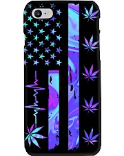 American hologram flag weed Phone Case tile