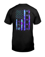 American hologram flag weed Classic T-Shirt back