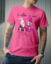 Gnome In October We Wear Pink Classic T-Shirt lifestyle-mens-crewneck-front-6