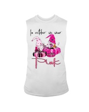 Gnome In October We Wear Pink Sleeveless Tee tile