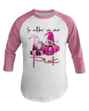 Gnome In October We Wear Pink Baseball Tee tile