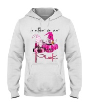 Gnome In October We Wear Pink Hooded Sweatshirt tile