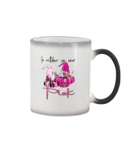 Gnome In October We Wear Pink Color Changing Mug tile