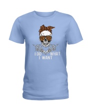 Skull i do what i want Ladies T-Shirt tile