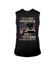 I Am a Dad Grandpa And A Veteran Nothing Scares Me Sleeveless Tee tile