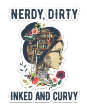 Nerdy dirty inked and curvy Sticker - Single (Vertical) front