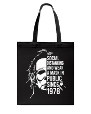 Social Distancing And Wear A Mask In Public Tote Bag tile