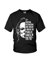 Social Distancing And Wear A Mask In Public Youth T-Shirt tile