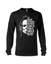 Social Distancing And Wear A Mask In Public Long Sleeve Tee tile