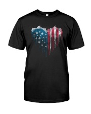 American flag heart Knitting Premium Fit Mens Tee tile