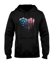American flag heart Knitting Hooded Sweatshirt tile