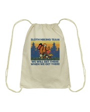 Sloth Mycologist hiking club Drawstring Bag tile