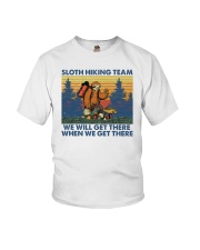 Sloth Mycologist hiking club Youth T-Shirt tile