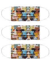 Color multi cat Cloth Face Mask - 3 Pack front