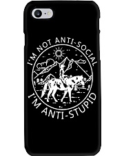 Horse i'm not anti social Phone Case tile