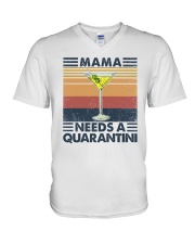 Mama needs a quarantini V-Neck T-Shirt tile